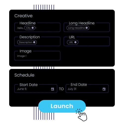 Setting the campaign duration and launch an ad