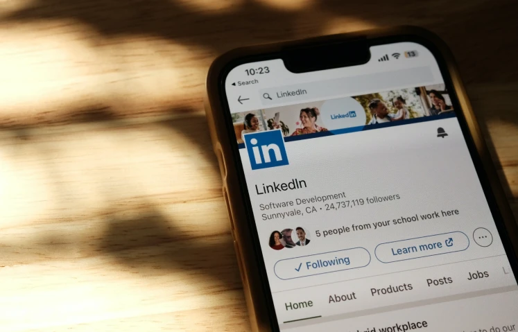LinkedIn app on a phone