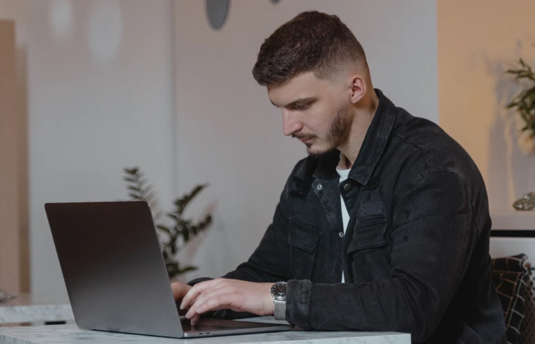 Person on a computer