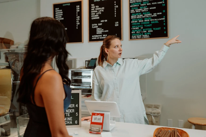 Cashier creating a "did you know" moment. 