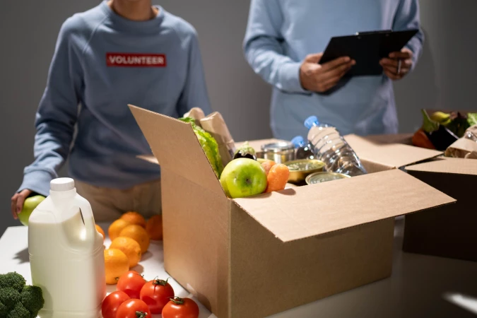 get involved in your community for franchises: food drive