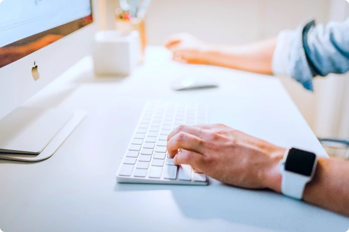 Person using computer