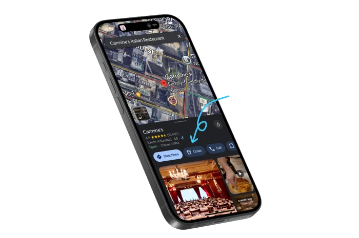 Google maps restaurant order phone