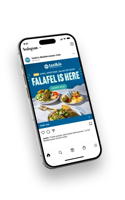 Boosting restaurant sales: Taziki's Instagram falafel ad
