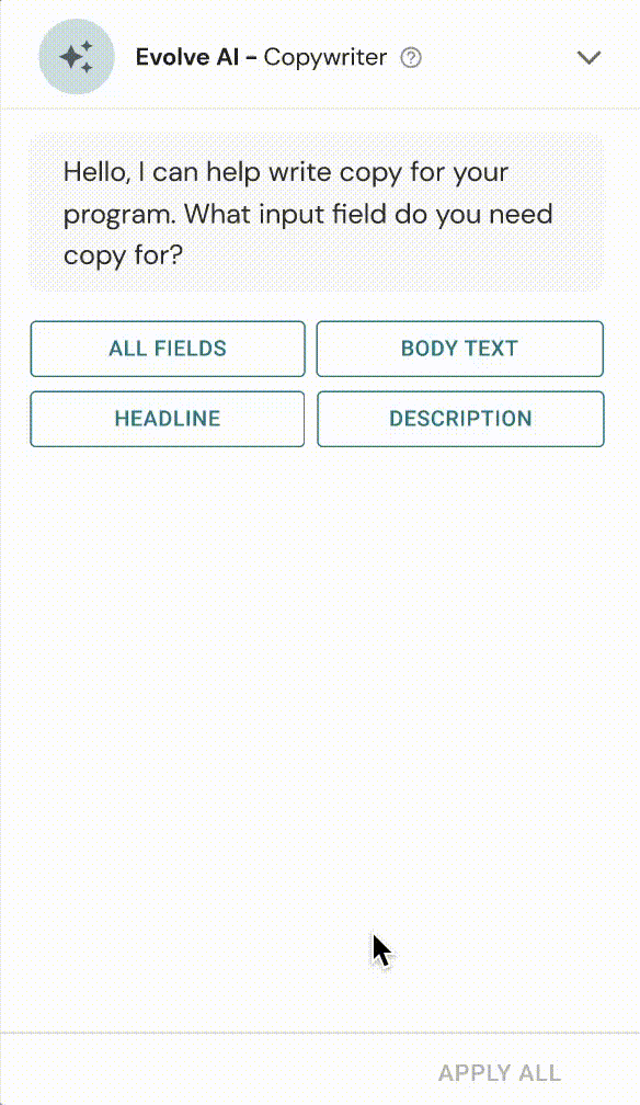 Evocalize Evolve copywriter