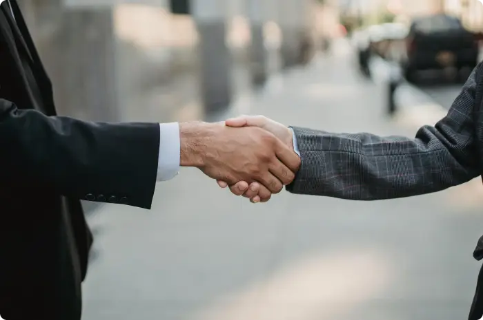 Shaking hands