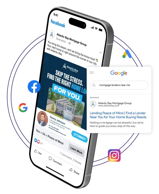Atlantic Bay Mortgage co-marketing ads with Evocalize