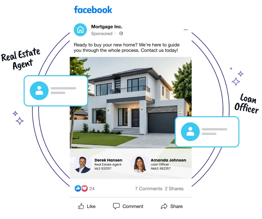 Co-marketing: Loan officer and a real estate agent advertising together