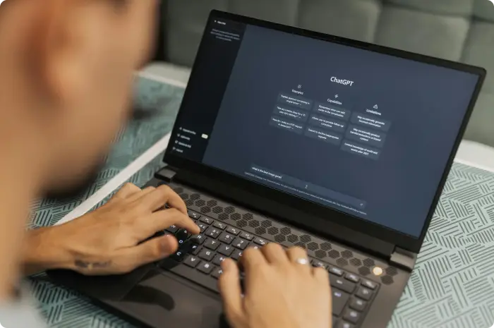 Person using ChatGPT