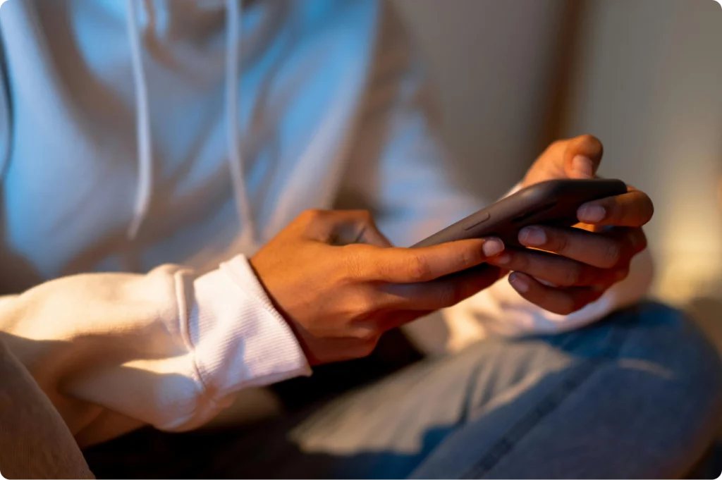 Phone social media scrolling