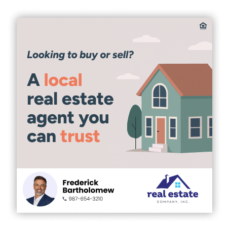 Example of a "Just looking" real estate ad for agents