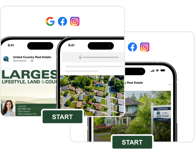 United Country Real Estate blueprint tiles