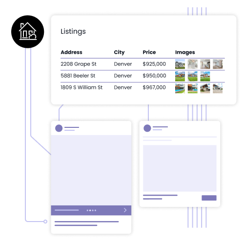 Digital marketing automation with MLS-connected listings