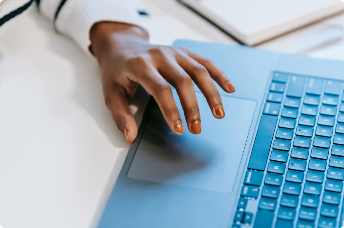 Person using a computer