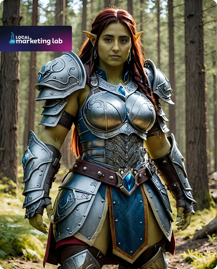 Online and offline reputation - AI image of Shereen Qumsieh as World of Warcraft character