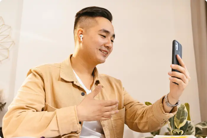 Social media videos for loan officers: Person recording a video