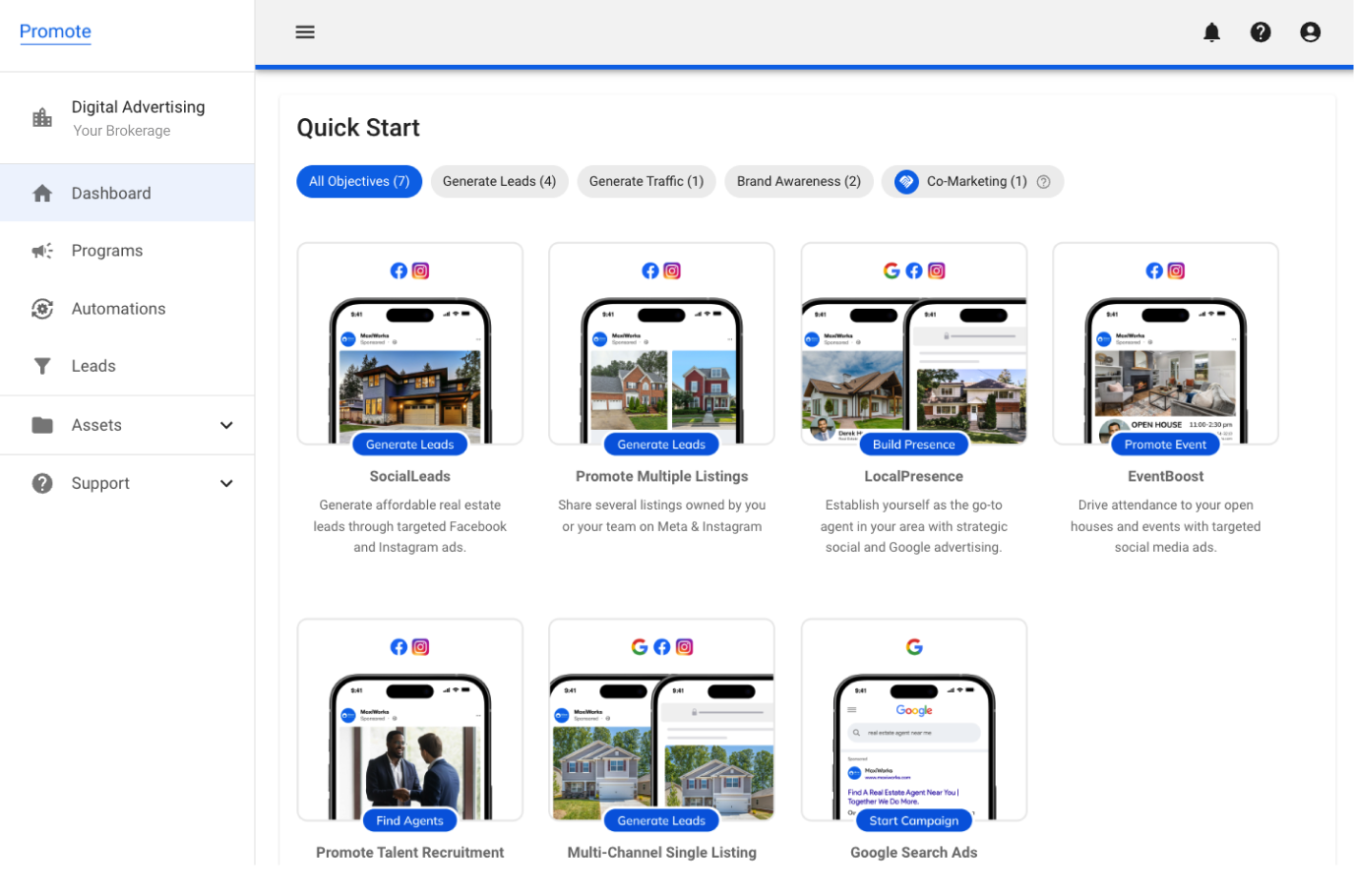 Moxiworks MoxiPromote Evocalize Dashboard