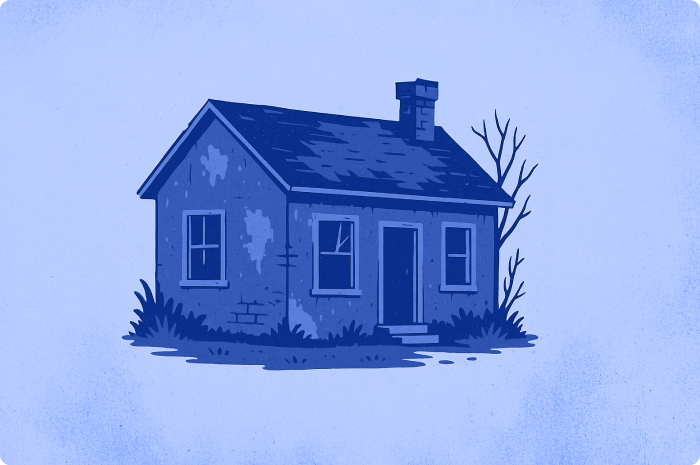 Old worn-out house: real estate leads don't convert