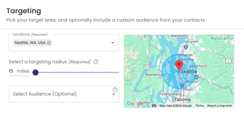 Evocalize targeting settings